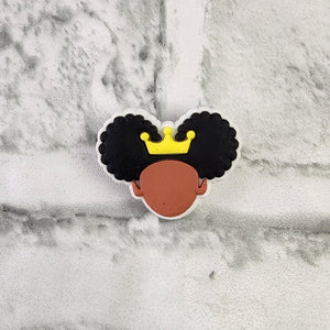 "Afro Puff Black Girl" Charm