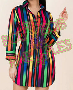 "Stripes" Shirt Dress