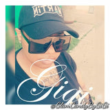 Glam Candy by Gigi owner Gina Parks wearing black retro large frame oversize fashion sunglasses