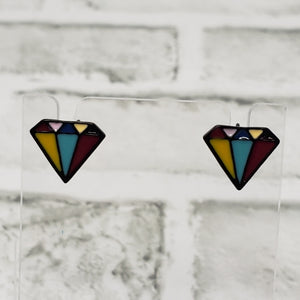 "Stained Diamonds" Stud Earrings